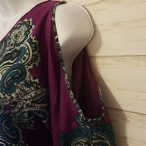 Silky cold shoulder/one shoulder top - Picture 2 of 4